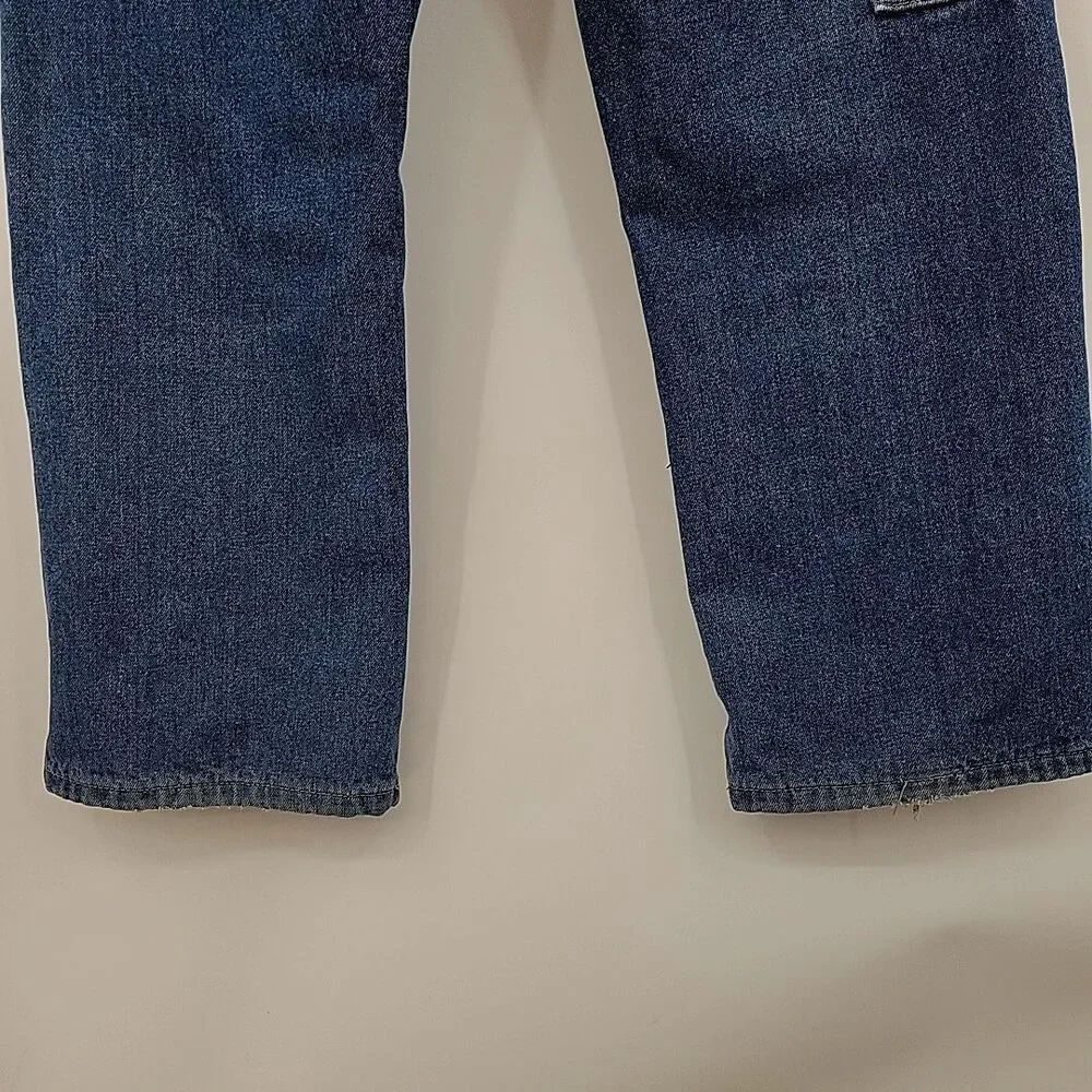 Smiths Mens Flannel Lined Carpenter Jeans Measures Size 36x28 Workwear